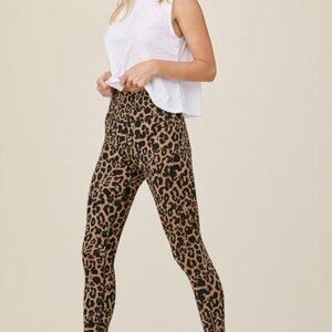 LNA Leopard Zipper Leggings New With Tags Size Medium